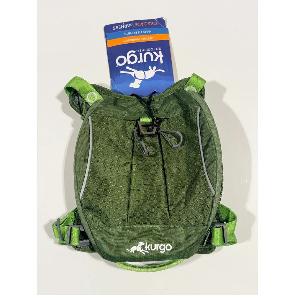 KURGO Cascade Dog Harness - Green Backpack POG30-17532 Hiking Gear -Small NWT